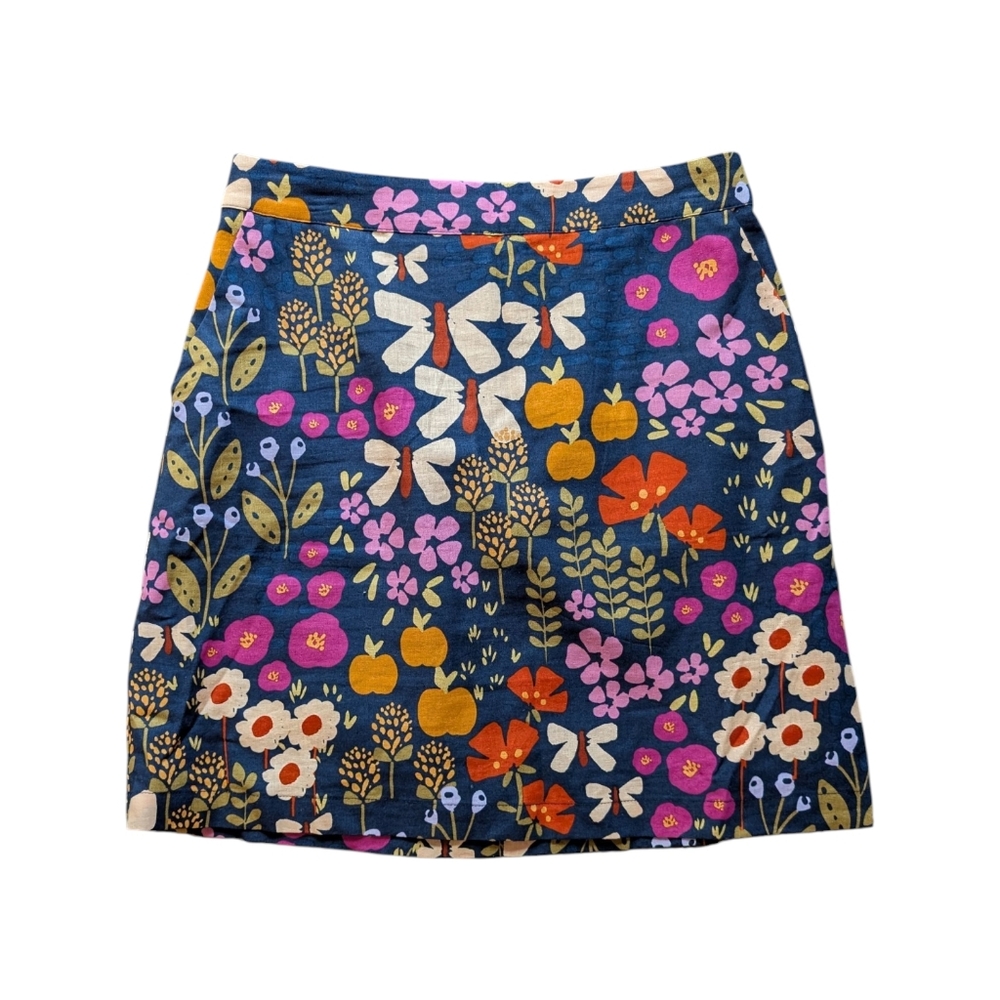 Princess Highway Floral Print Linen Blend Skirt AU Size 12 US Size 8 - Picture 6 of 10